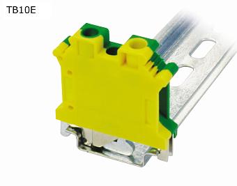 Клемма винтовая проходная 2 контакта 10 мм2, заземляющая