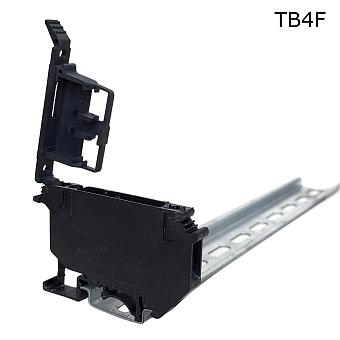 Клемма винтовая с держателем предохранителя рычажного типа 4 мм2, черная