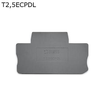 Крышка торцевая для двухуровневой push-in клеммы 2,5 мм2, серая