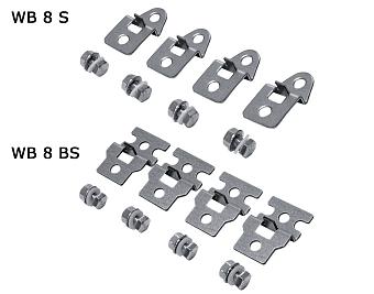 Скобы для монтажа на стене из нержавеющей стали, 4шт.