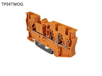 Клемма push-in проходная 3 контакта 4 мм2, оранжевая