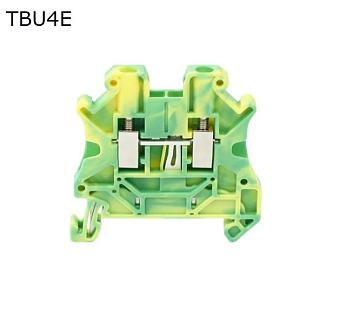 Клемма винтовая с двумя рядами шунтирования проходная 2 контакта 4 мм2, заземляющая