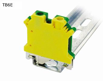 Клемма винтовая проходная 2 контакта 6 мм2, заземляющая