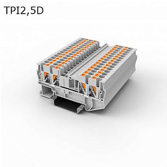 Клемма push-in проходная 4 контакта 2,5 мм2, серая