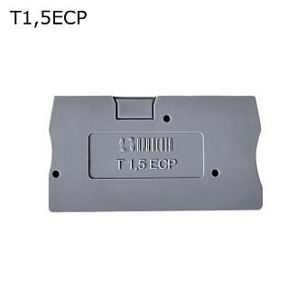 Крышка торцевая для 2-контактной push-in клеммы 1,5 мм2, серая