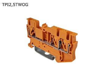 Клемма push-in проходная 3 контакта 2,5 мм2, оранжевая