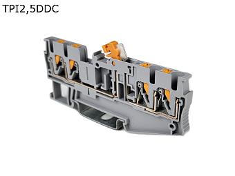 Клемма push-in c ножевым размыкателем 4 контакта 2,5 мм2, серая