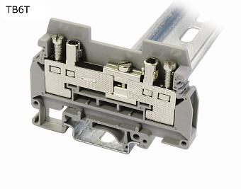 Клемма винтовая измерительная с ползунковым размыкателем 6 мм2, серая