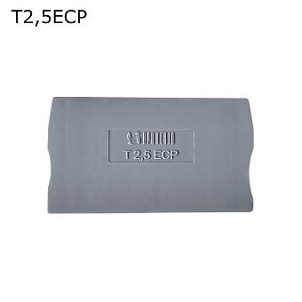 Крышка торцевая для 2-контактной push-in клеммы 2,5 мм2, серая